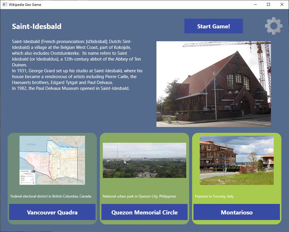 Wikipedia Geo Game